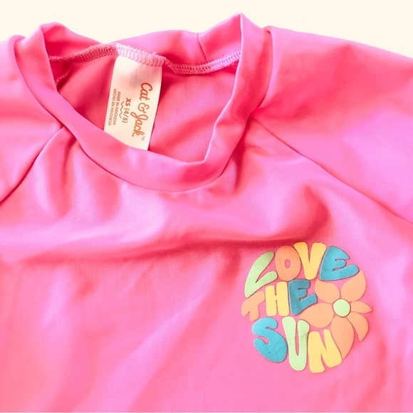 3Pc Bundle Cat & Jack Girls Rashguard Tie Dyed Bralette Bikini Bottom Swimwear - Picture 4 of 13